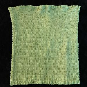 Orange kiss neon green stretchy material crop top